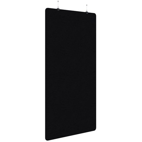 Sonic Acoustic Hanging Screen 1200x2250mm Plain Panel Black