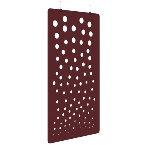 Sonic Acoustic Hanging Screen 1200x2250mm Bubble Maroon