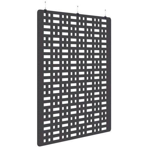 Sonic Acoustic Hanging Screen 1800x2250mm Grid Charcoal Grey