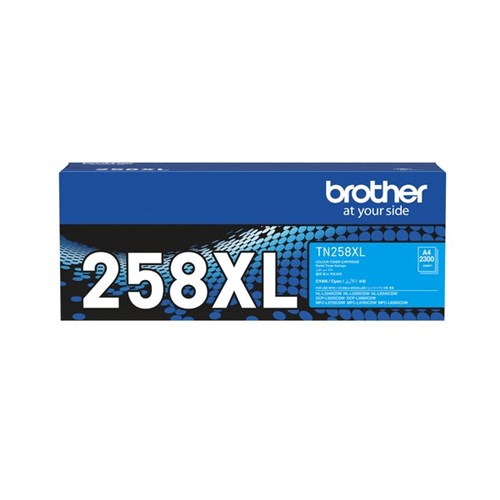 Brother TN258XLC Cyan Laser Toner Cartridge High Yield