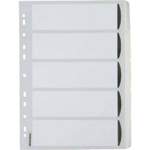 OfficeMax Index Dividers 5 Tab Reinforced A4 Cardboard White | OfficeMax NZ