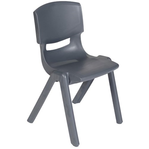 Crayon Kids Stacking Chairs Size 3 305mm Grey