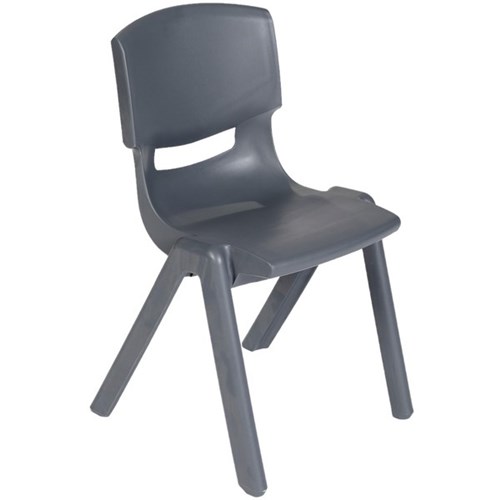 Crayon Kids Stacking Chair Size 6 455mm Grey