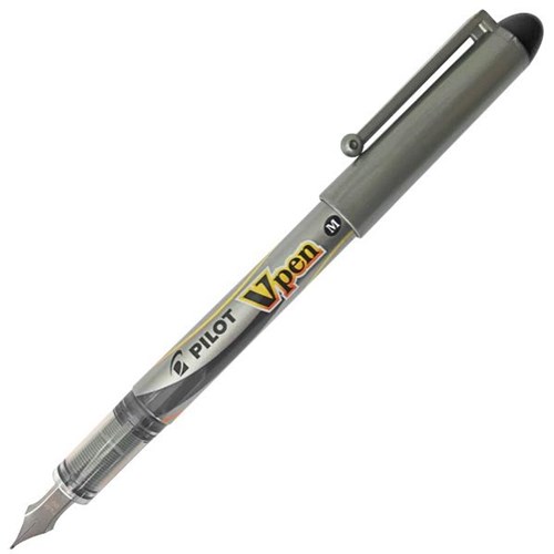 Pilot V Pen Non Refillable Fountain Pen Medium Tip Black