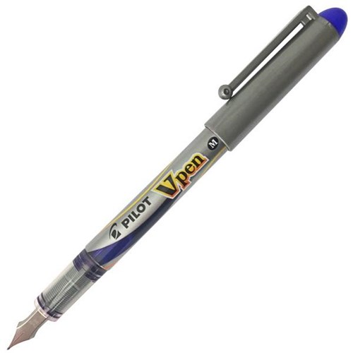 Pilot V Non Refillable Fountain Pen Medium Tip Blue