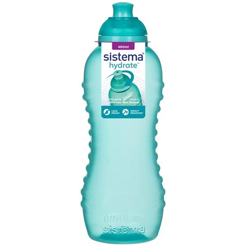 Sistema Hydrate Twist 'n' Sip Squeeze Bottle 460ml Assorted Colours