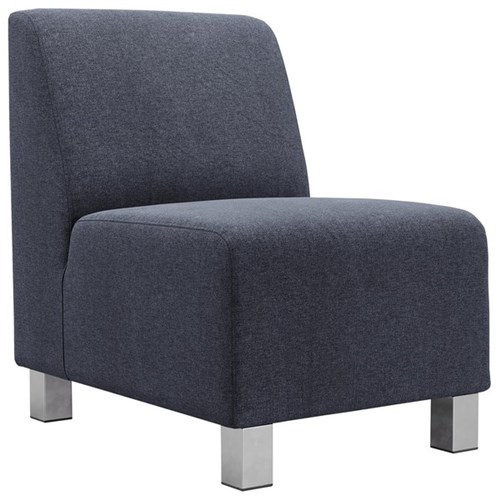 FurnNZ Apollo Single Seater Sofa Chair Hawthorn Fabric/Navy