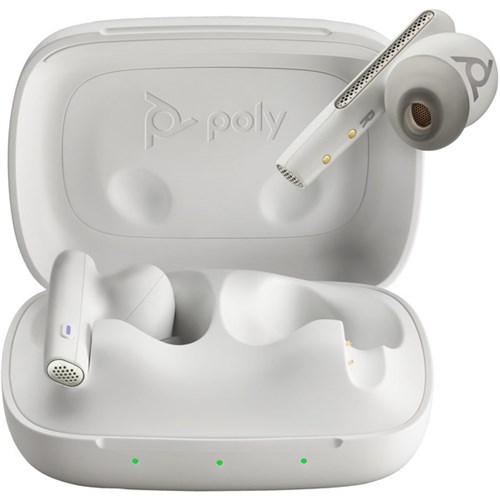 Poly Voyager Free 60 UC M Earbuds with BT700 USB-A Adaptor & Basic Charge Case White Sand