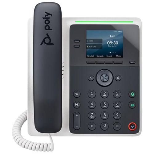 Poly Edge E100 IP Phone PoE-Enabled White/Black