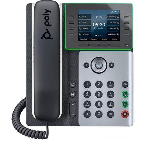 Poly Edge E320 IP Phone PoE-Enabled Black/Silver
