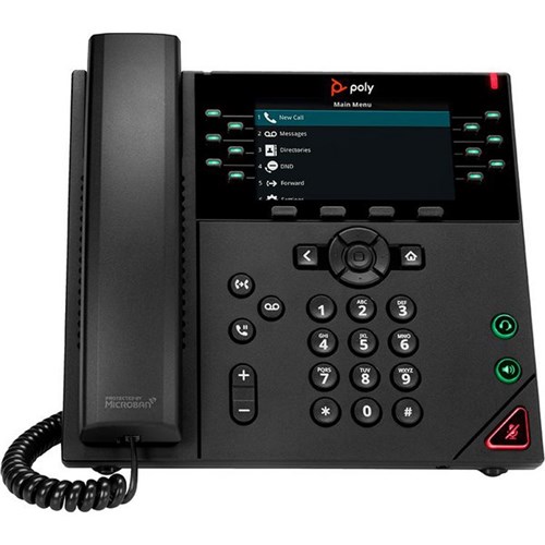 Poly VVX 450 12-Line IP and PoE-enabled Business Phone Black