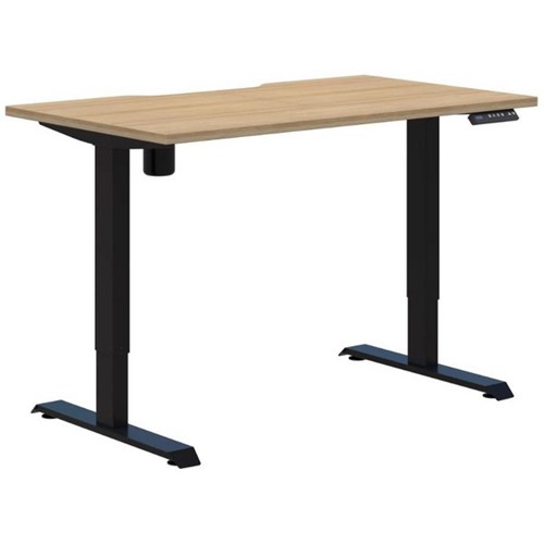 Switch One Electric Height Adjustable Desk 1200x700mm Classic Oak/Black