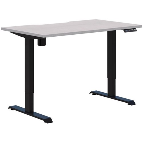 Switch One Electric Height Adjustable Desk 1200x700mm Silver Strata/Black