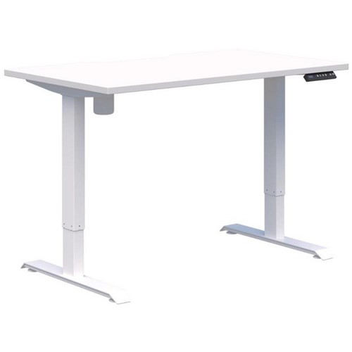 Switch One Electric Height Adjustable Desk 1200x700mm Snow Velvet/White