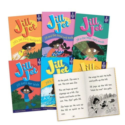 Beanstalk Books Jill Jet Phase 3 Decodable Chapter Books, Box of 6