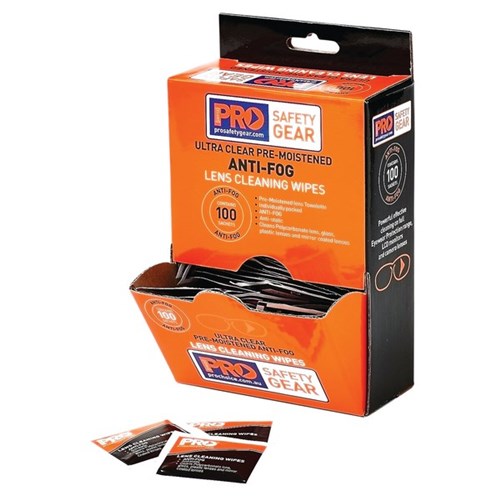 Pro Choice Anti Fog Lens Cleaning Wipes, Box of 100
