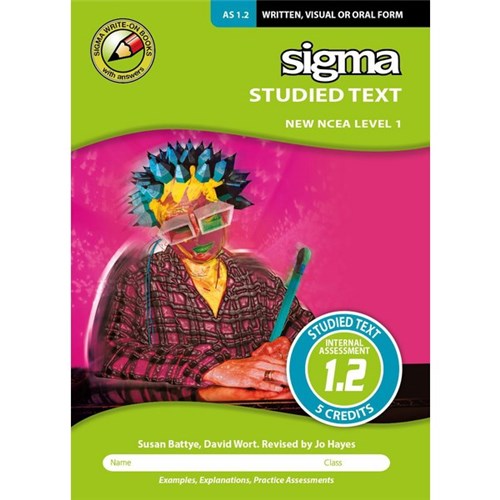 Sigma English 2024 AS 1.2 Studied Text NCEA Level 1 Year 11 9781991124111