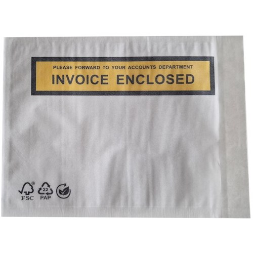 Eco Paper Labelopes Invoice Enclosed, Box of 1000