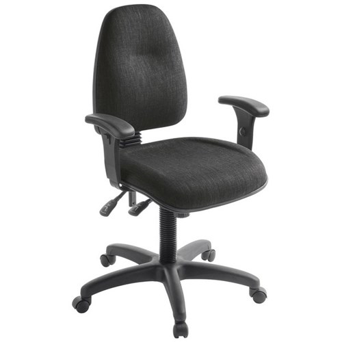 Spectrum 3 High Back 500 Seat with Arms Keylargo Fabric/Ebony