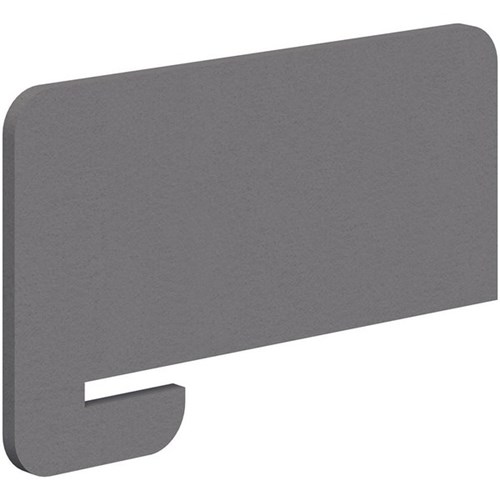 Sonic Acoustic Push-On Side Desk Screen 750x350mm Light Grey