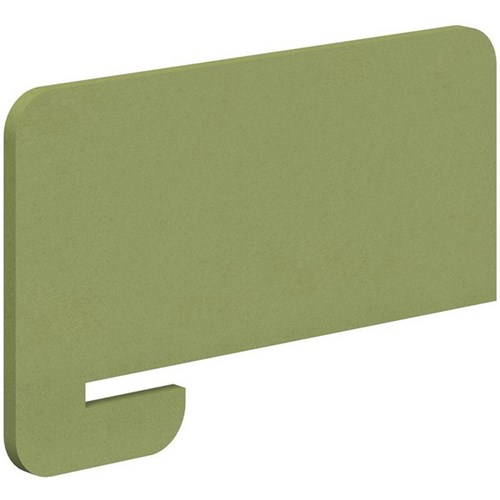 Sonic Acoustic Push-On Side Desk Screen 750x350mm Green