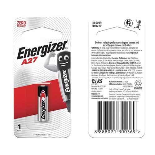 Energizer A27 Alkaline Specialty Battery