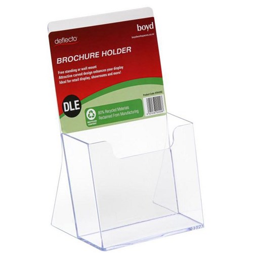 Deflecto Free Standing Brochure Holder DLE Portrait 1 Tier Clear