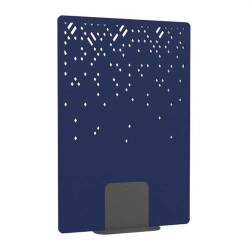 Satori Acoustic Divider Screen 1200x1800mm Blizzard Navy Peony