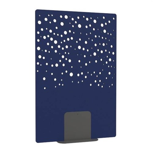 Satori Acoustic Divider Screen 1200x1800mm Bubbles Navy Peony