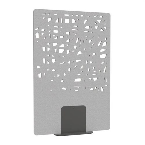 Satori Acoustic Divider Screen 1200x1800mm Cross Dark Silvery Grey