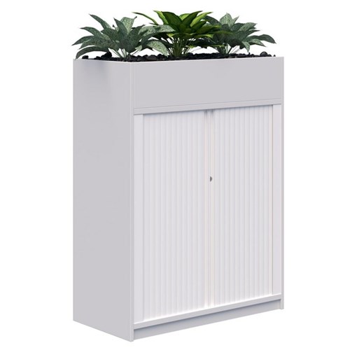 Fiord Planter Tambour Lockable 1200x900mm Snow