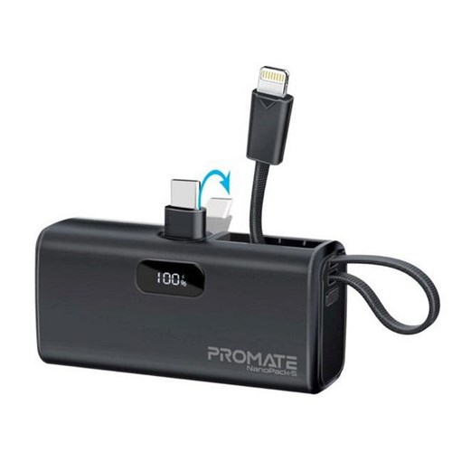 Promate Fast Charging Powerbank 500mAh Pocket Size Black