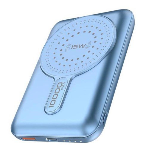 Promate Magnetic Qi Wireless Powerbank 15W 1000mAh Blue