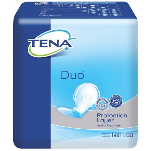 TENA Duo Continence Liner Protection Layer Unisex, Carton of 6 Packs of 30