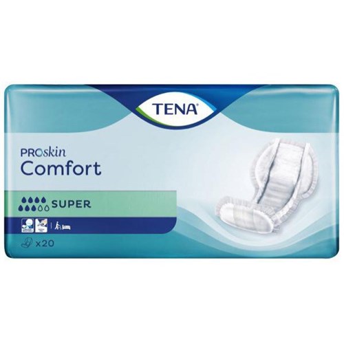 TENA ProSkin Continence Pads Unisex, Carton of 4 Packs of 20