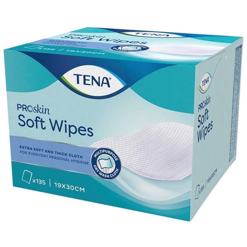 TENA ProSkin Continence Wipes, Carton of 8 Packs of 135