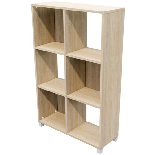 Cubby Hole Storage Unit 6 Cube 800x300x1250mm Seasoned Oak