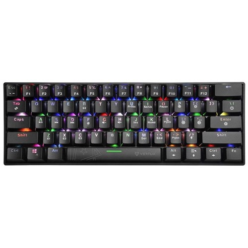 Vertux VertuPro Ultimate Performance Mini RGB Wireless Gaming Keyboard Black