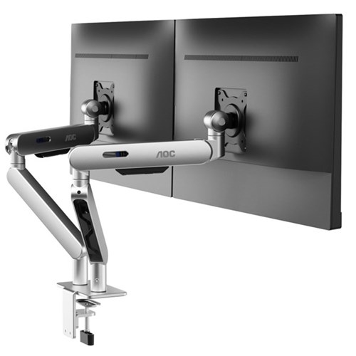 AOC Dual Monitor Stand with Clamp & Grommet Base AM420S 17