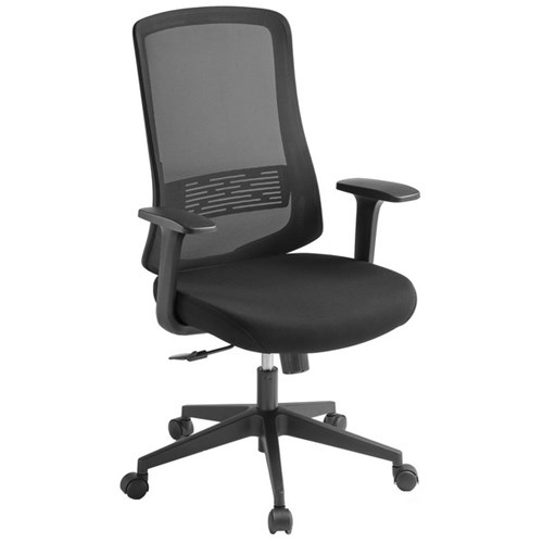 Eden Meteor Task Chair Mesh Back with Arms Unassembled Black