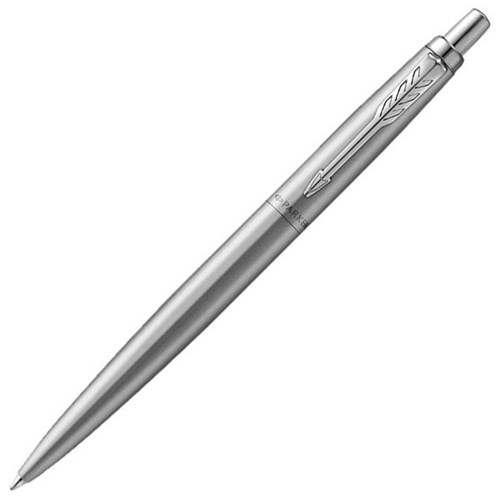 Parker Jotter XL Monochrome Blue Ink Ballpoint Pen Stainless Steel Barrel 1.0mm Medium Tip