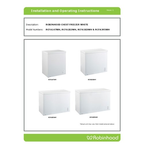 Robinhood Chest Freezer 147L White