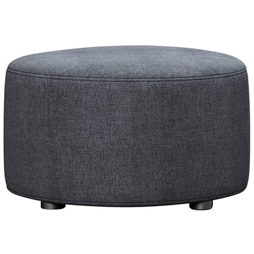 Ottoman Round 600x350mm Warwick Pushka Fabric/Steel