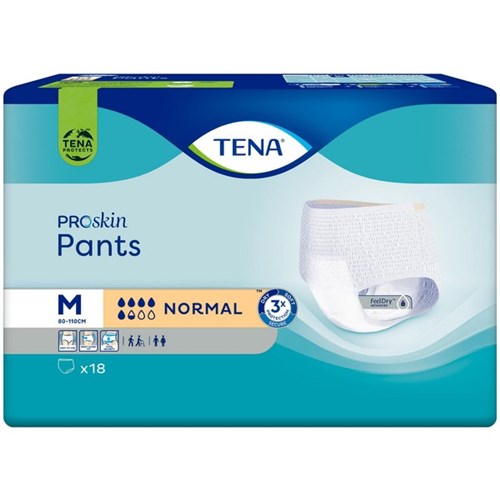 TENA ProSkin Continence Pants Unisex Normal Medium, Carton of 4 Packs of 18