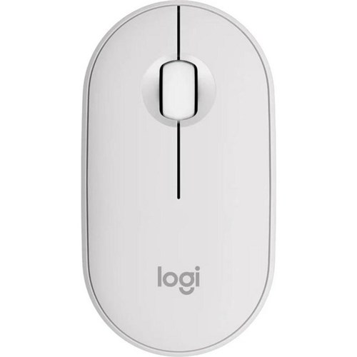 Logitech M350S Pebble 2 Wireless Bluetooth Slim Mouse Tonal White