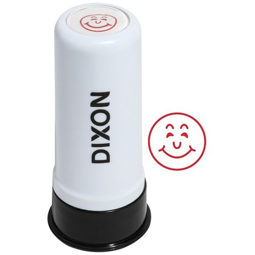 Dixon 073 Self-Inking Stamp Small Smiley Face Red