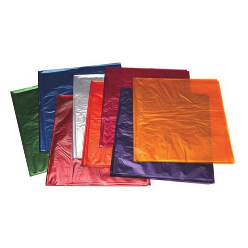 OfficeMax Cellophane Sheets 750x1000mm Assorted Colours, Pack of 25