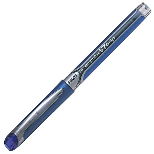 Pilot V7 Hi Tech Grip Blue Rollerball Pen 0.7mm Fine Tip
