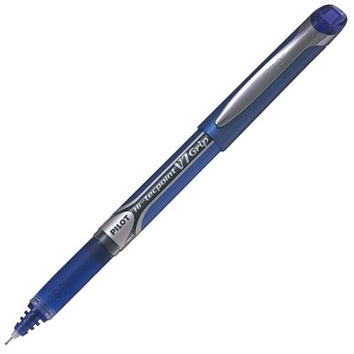 Pilot V7 Hi Tech Grip Blue Rollerball Pen Fine Tip | OfficeMax NZ