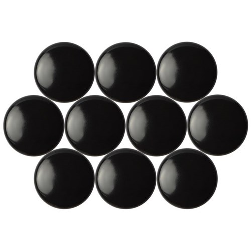 OfficeMax Magnetic Buttons 30mm Black, Pack of 10